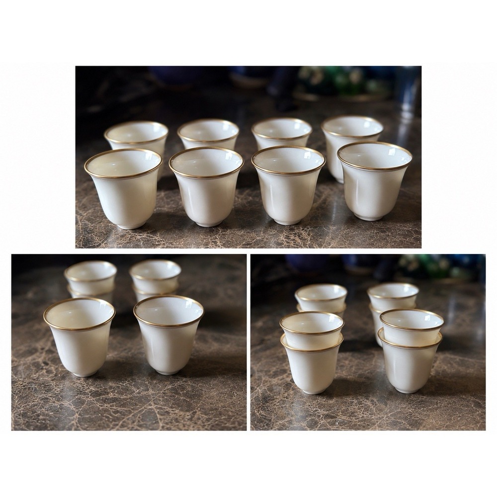 Lenox Flower Holder Vases For 8 Individual Place Settings Gold Rim  Elegant